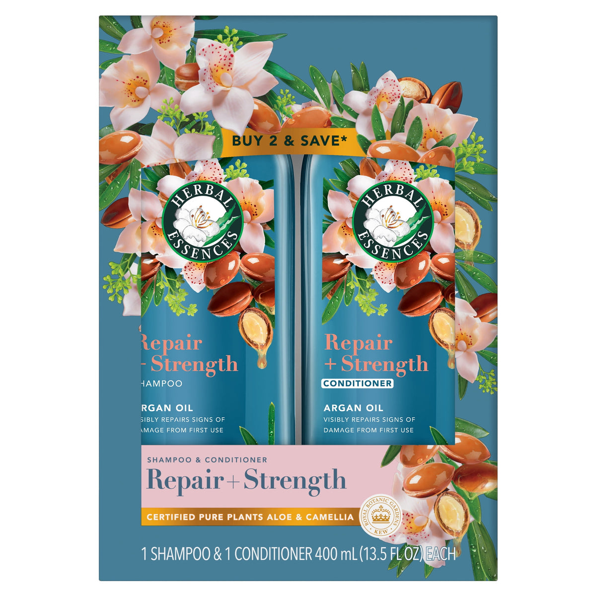 Herbal Essences Argan Repair Shampoo & Conditioner Set 13.5 fl oz Each