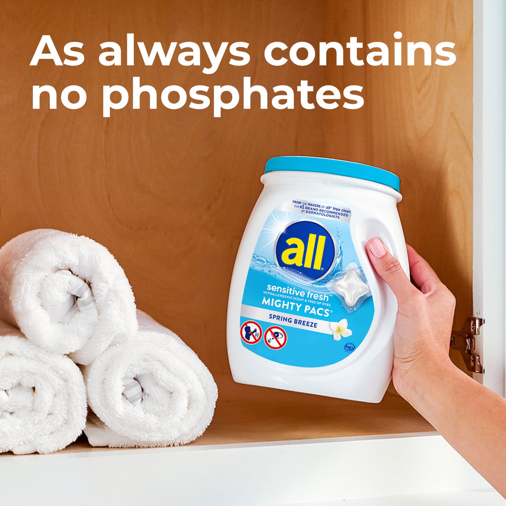 all Sensitive Fresh Mighty Pacs Laundry Detergent Pacs