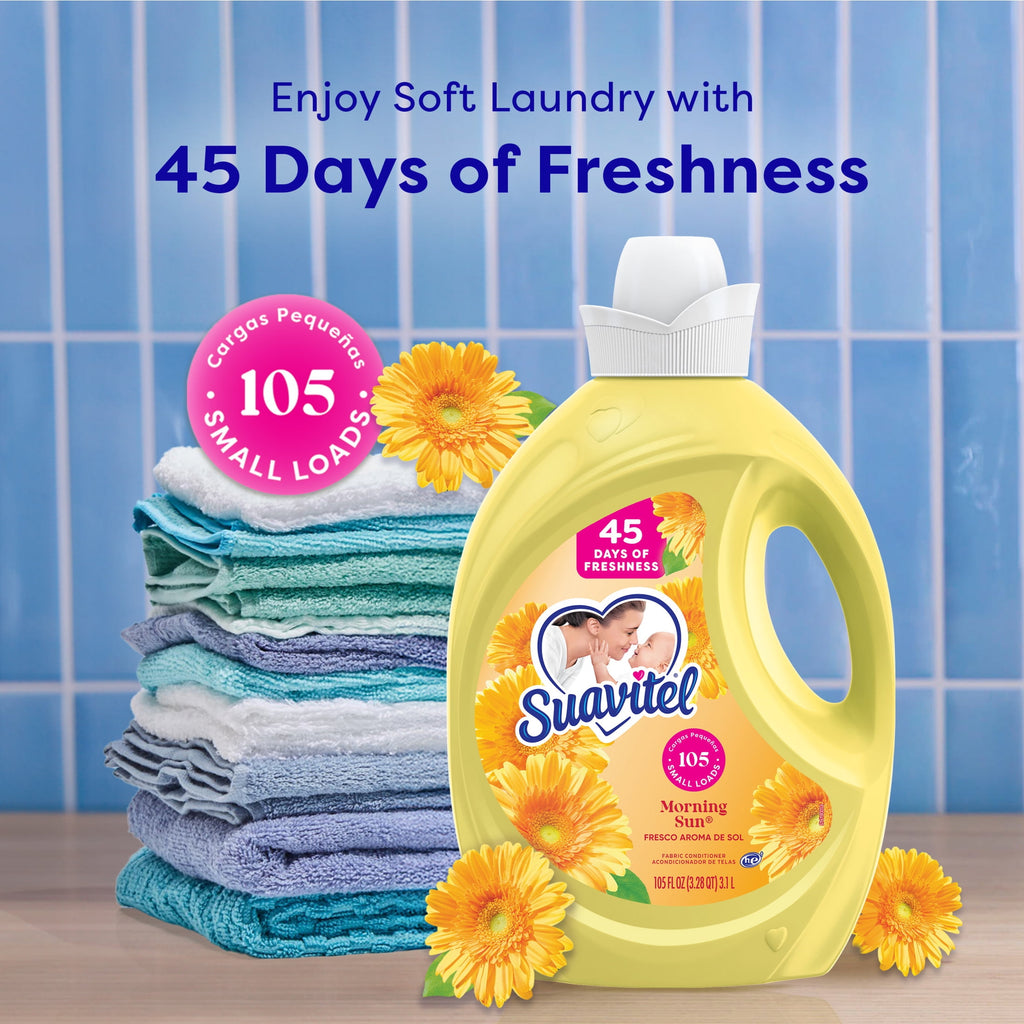 Suavitel Liquid Fabric Conditioner Morning Sun Scent 105 fl oz 105 Loads