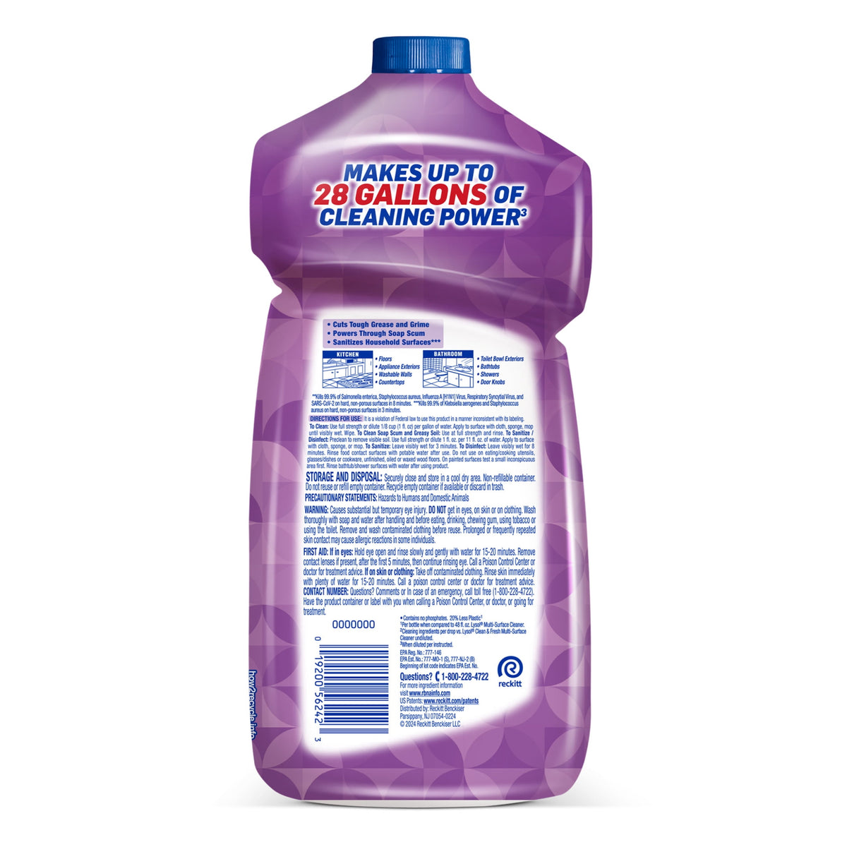Lysol Brand New Day 2X Concentrated Multi-Surface Disinfectant Cleaner Lavender & Cotton Blossom 28 fl oz