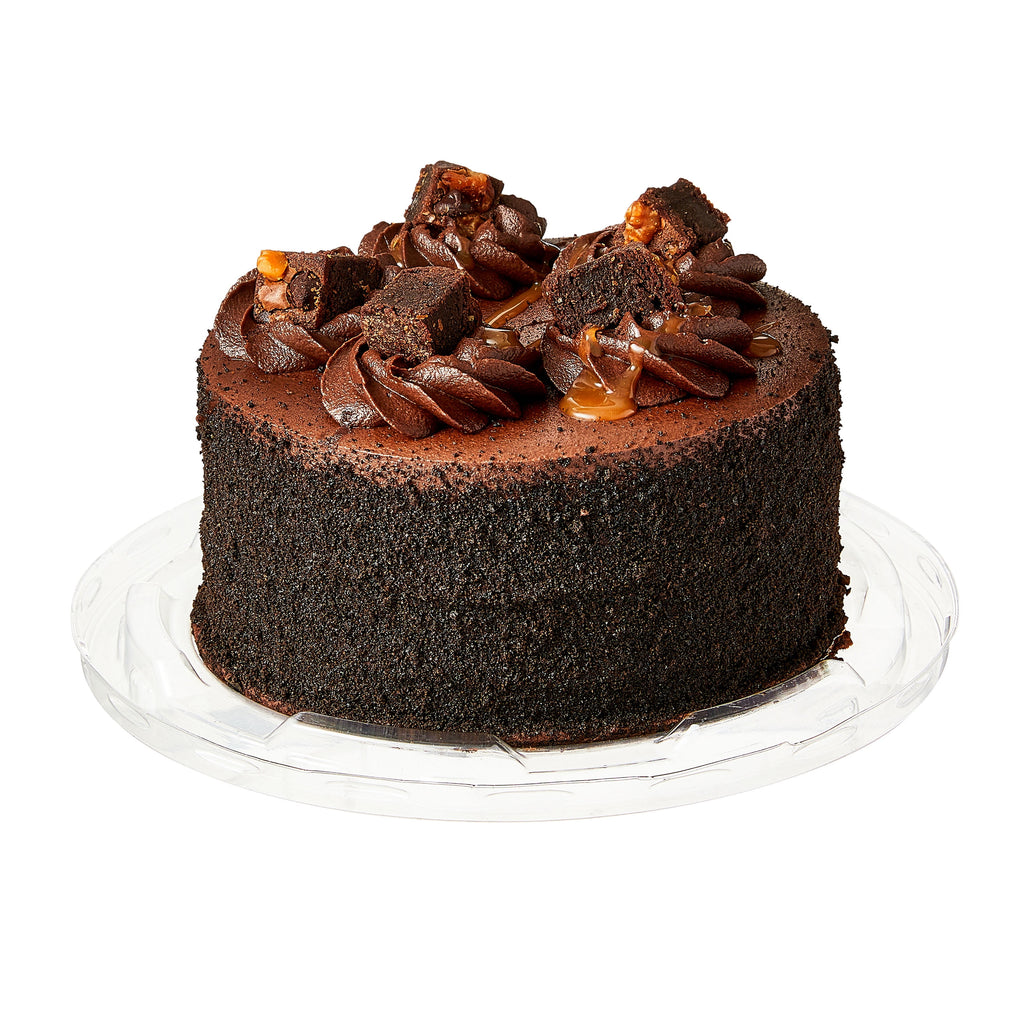 Triple Layer Chocolate Turtle Brownie Cake 21 Oz Refrigerated Marketside