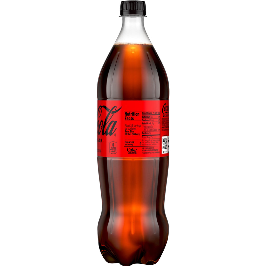 Zero Sugar Soda Pop Bottle 1.25 Liters Coca-Cola