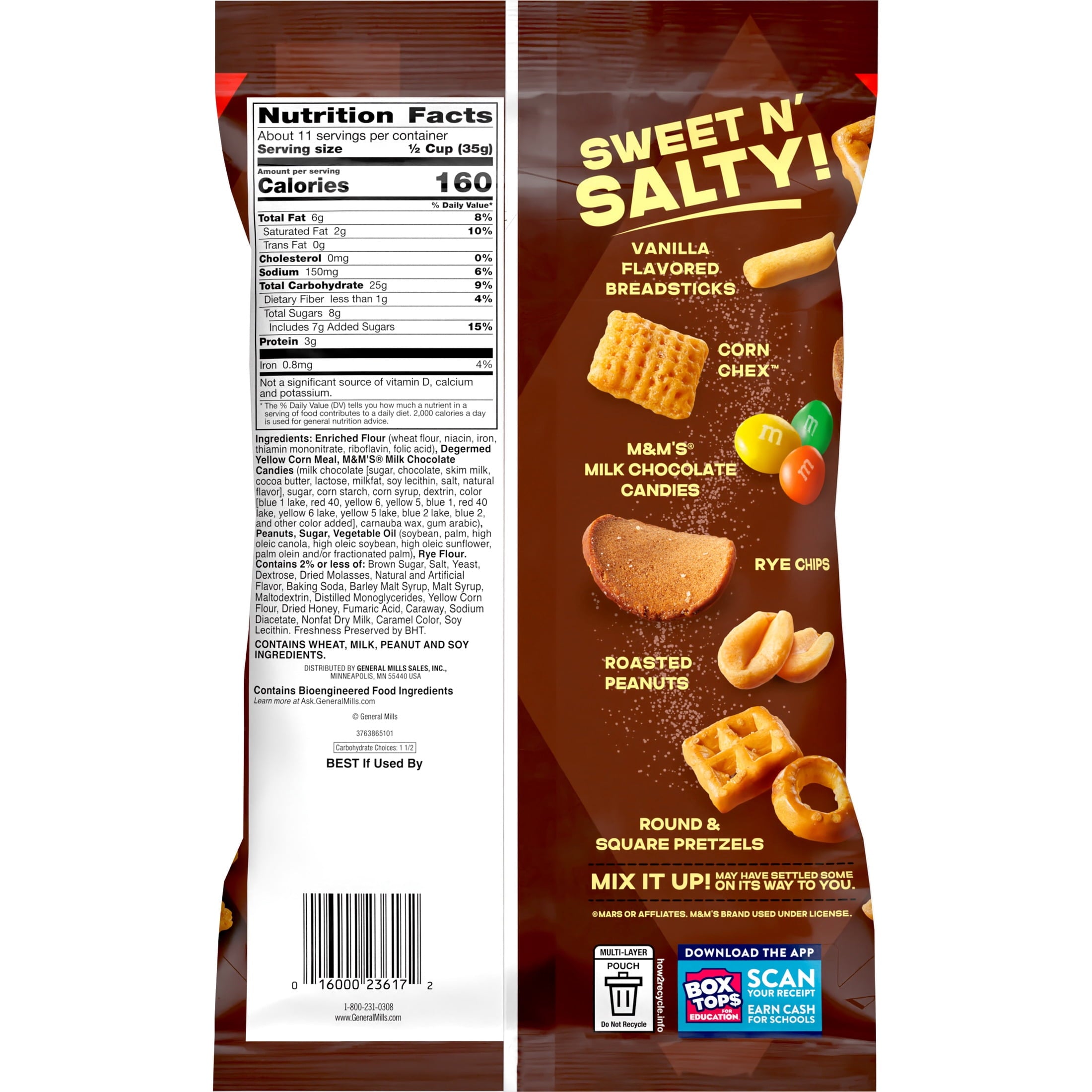 Sweet and Salty Snack Mix with M&Ms 13.5 Oz 1 Count Chex Mix