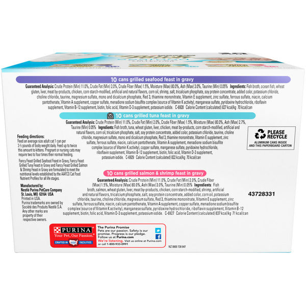 Purina Fancy Feast Seafood Grilled Collection Wet Cat Food 3 oz
