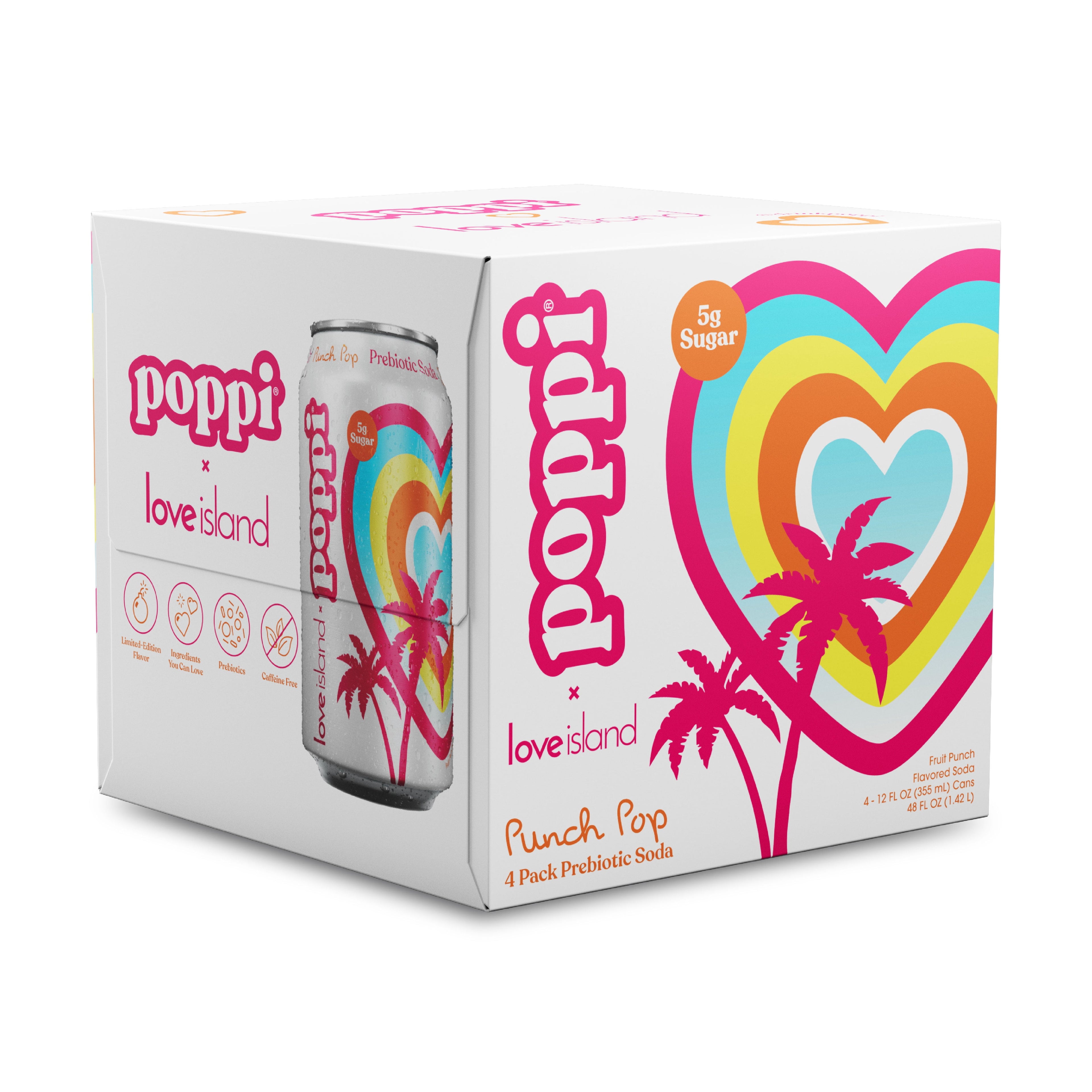 poppi Punch Pop Prebiotic Soda Cans 12 Fl Oz 4 Pack