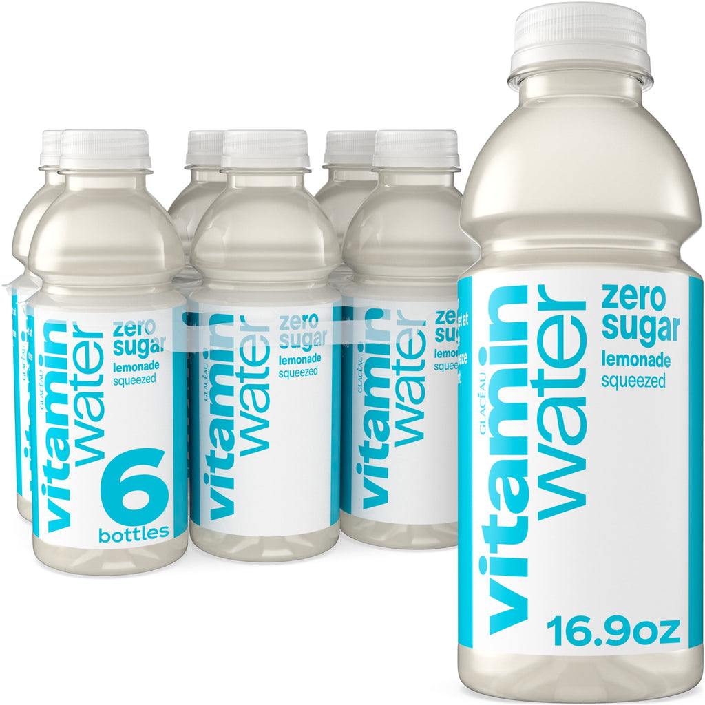 vitaminwater Zero Sugar Squeezed Lemonade Flavored Water Beverage 16.9 fl oz Bottles 6 Pack